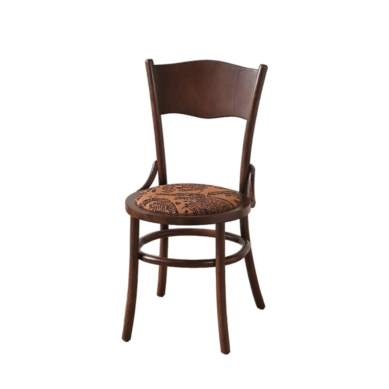 Mid-Century Modern Round Wood Dining Chair