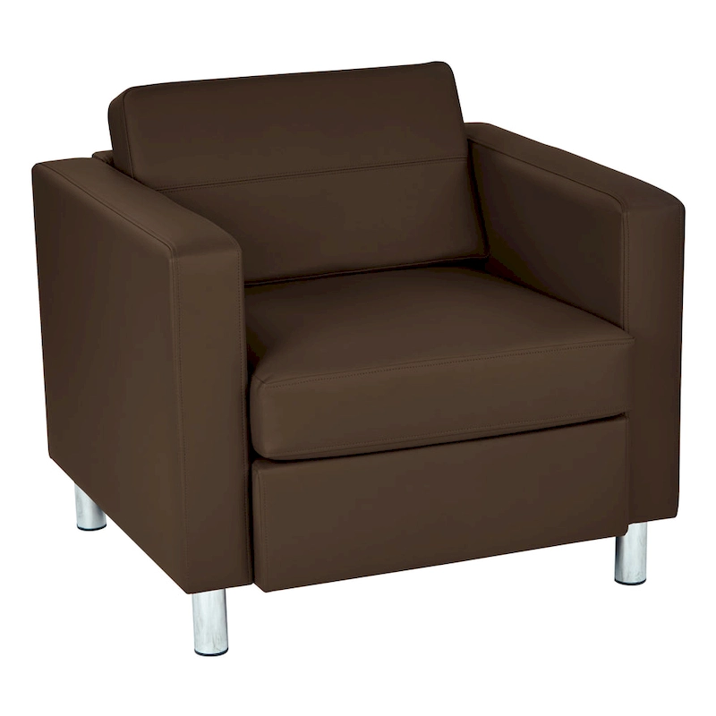 Pacific Arm Accent Chair with Chrome Legs