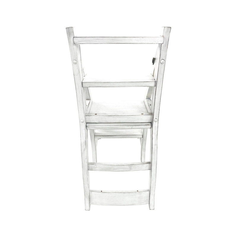 Carolina Living Folding Library Chair - Antique White