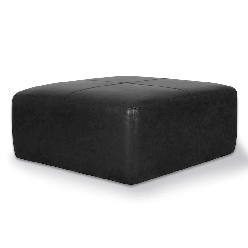 Poly & Bark Sequoia Ottoman - Full Grain Genuine Italian Leather