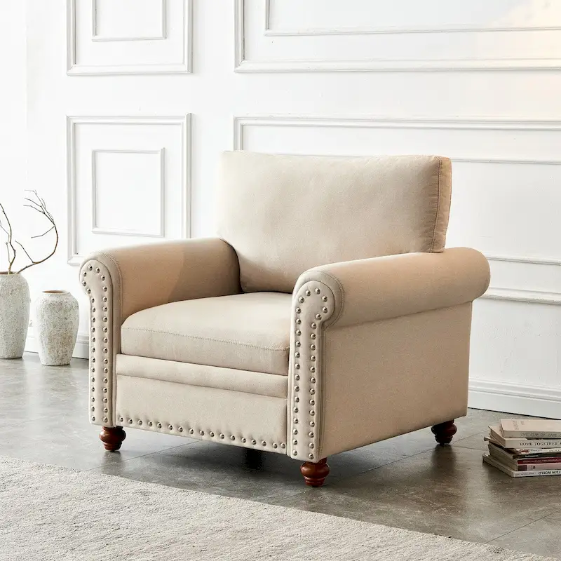 Upholstered Sofa with Storage | Beige & Grey | 1/2/3-Seater