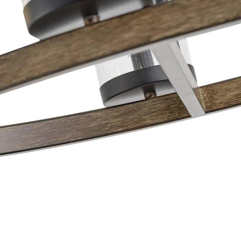 6-Lights Creative Modern Glass Shape Round Dimmable Chandelier - 35.8 D10.2 W72 H (Adjustable)