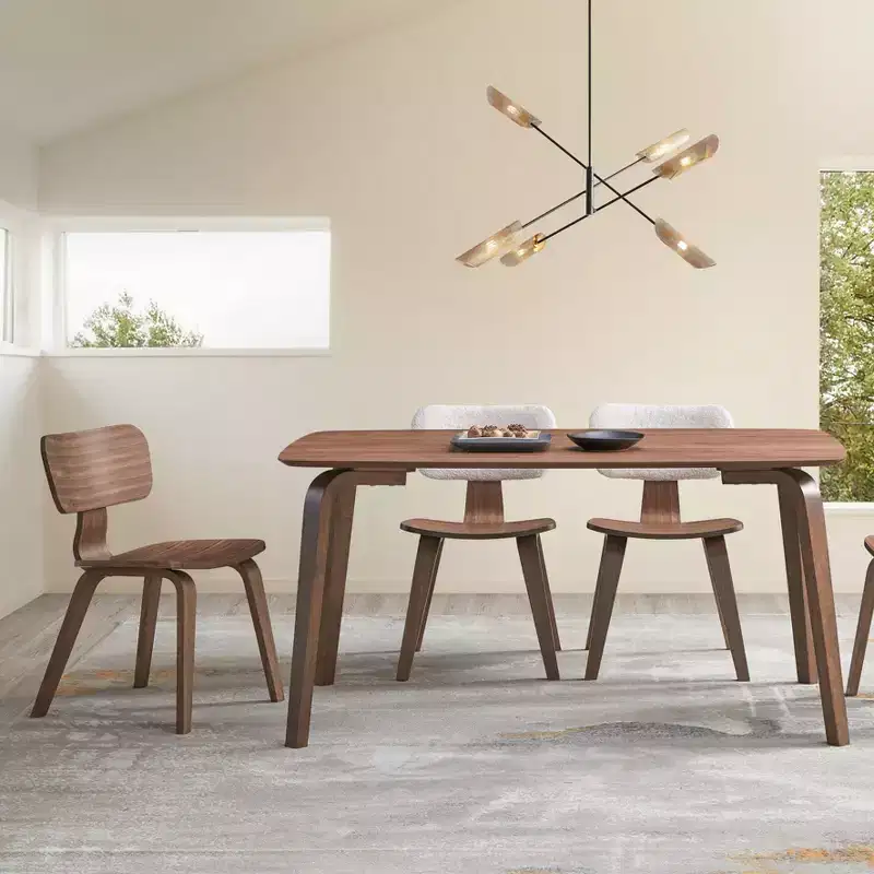 GDFStudio Afra Modern 59 Wood Dining Table