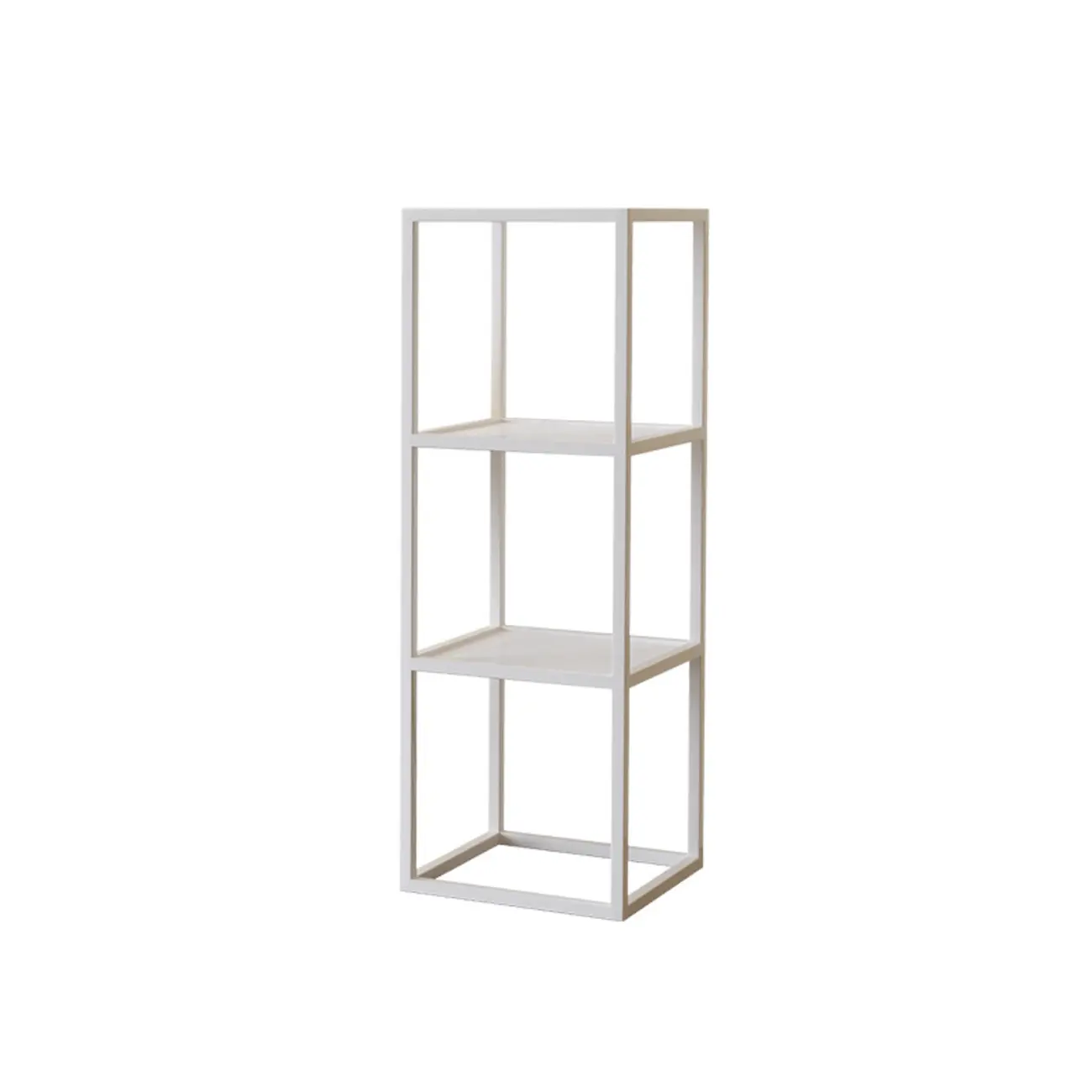 Modern Cube Open Metal Frame Black Bookcase