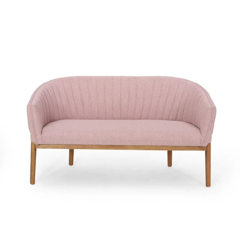 Galena Mid-century Modern Glam Loveseat by Christopher Knight Home