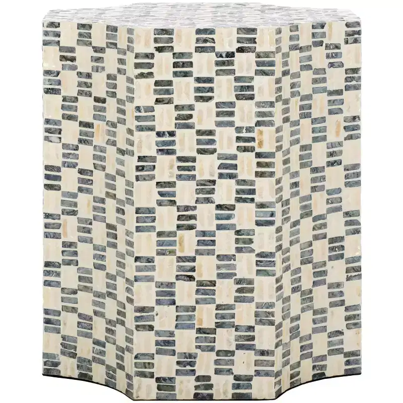 Lindar Accent Table - ACC1807A - White/Black - Safavieh
