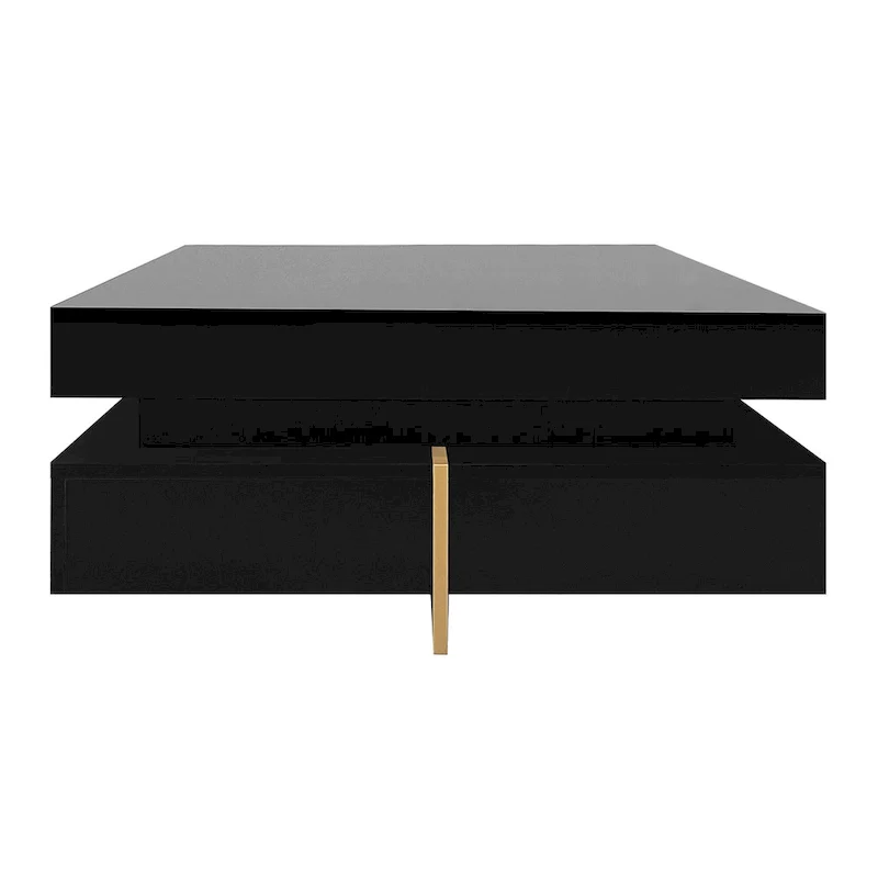 White High Gloss Coffee Table with 4 Drawers - 31.5