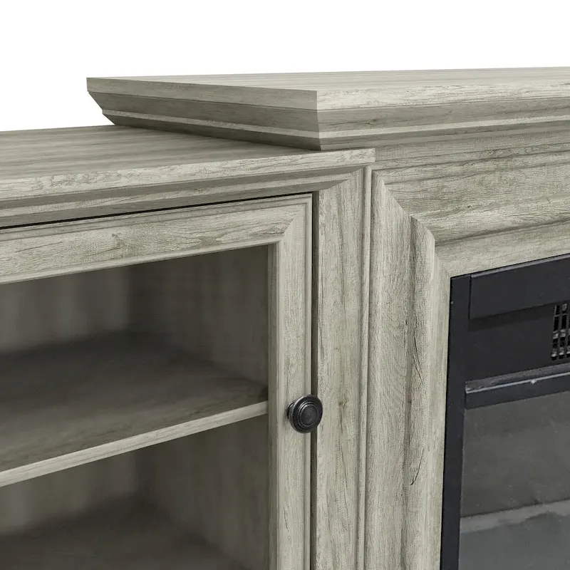 Farmhouse TV Stand with Fireplace - 70 Width -Fits up to 70 TV - 71W x 30H x 15.5D