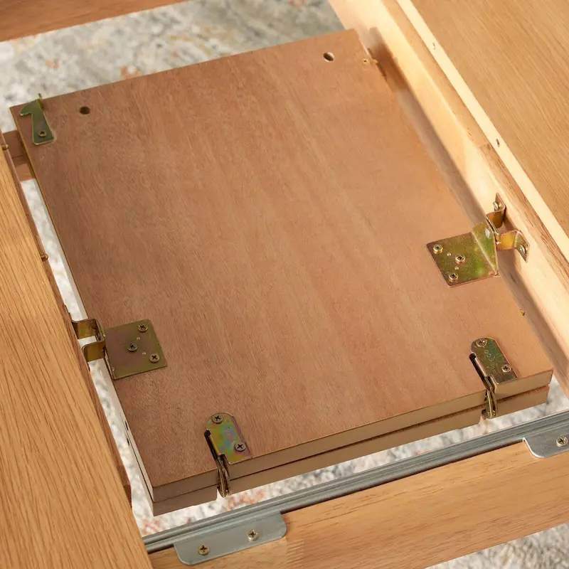 Extension Dining Table - Expandable Design (Natural/Walnut/Grey)