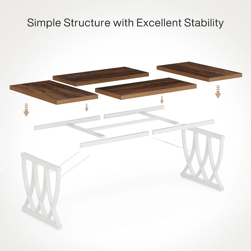 71 Wood Metal Home Office Executive Computer Desk Writing Table