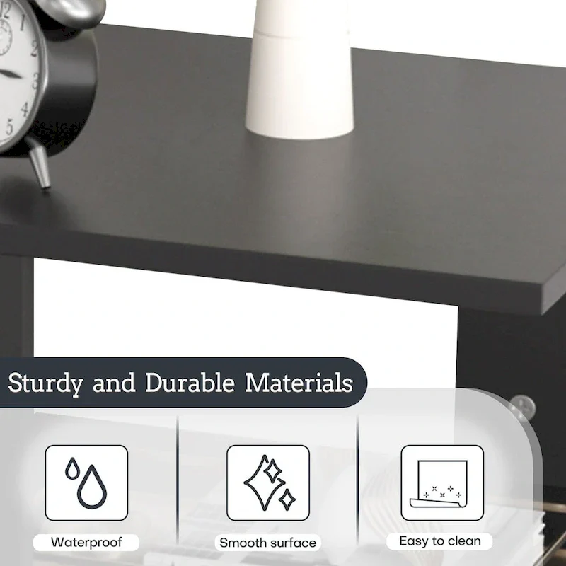 2-Tier Wood Nightstand