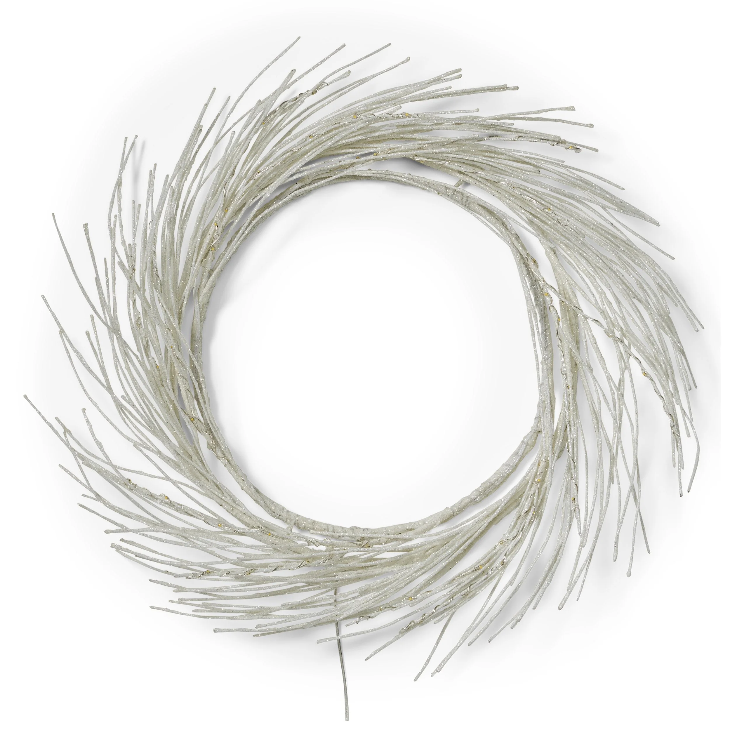 24 Pre-lit Warm White LED Artificial Christmas Wreath - NH866313