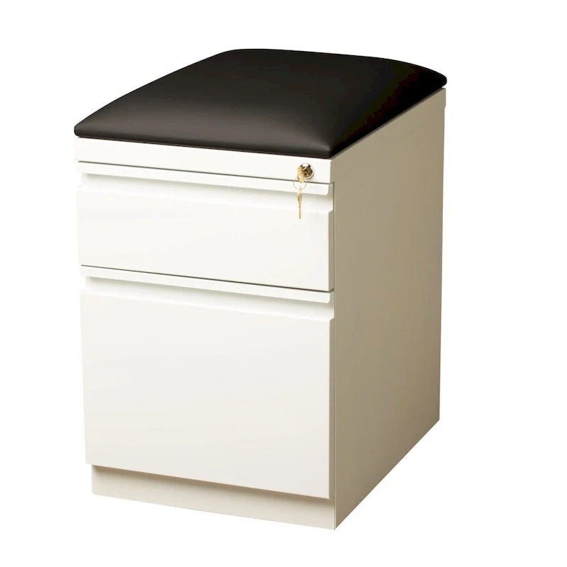 3-Drawer Rectangle Chest with Caster Wheels | Black Wengue Mobile Storage Cabinet