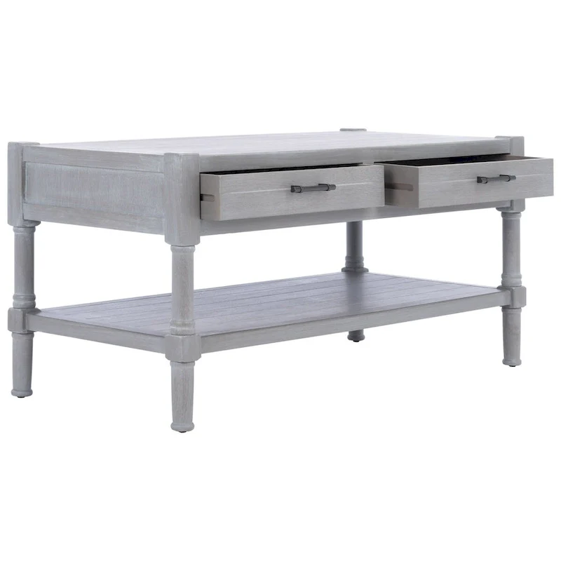 SAFAVIEH Alene 2-Drawer Bottom Shelf Coffee Table - 37.8 W x 19 L x 19 H - 38Wx19Dx19H