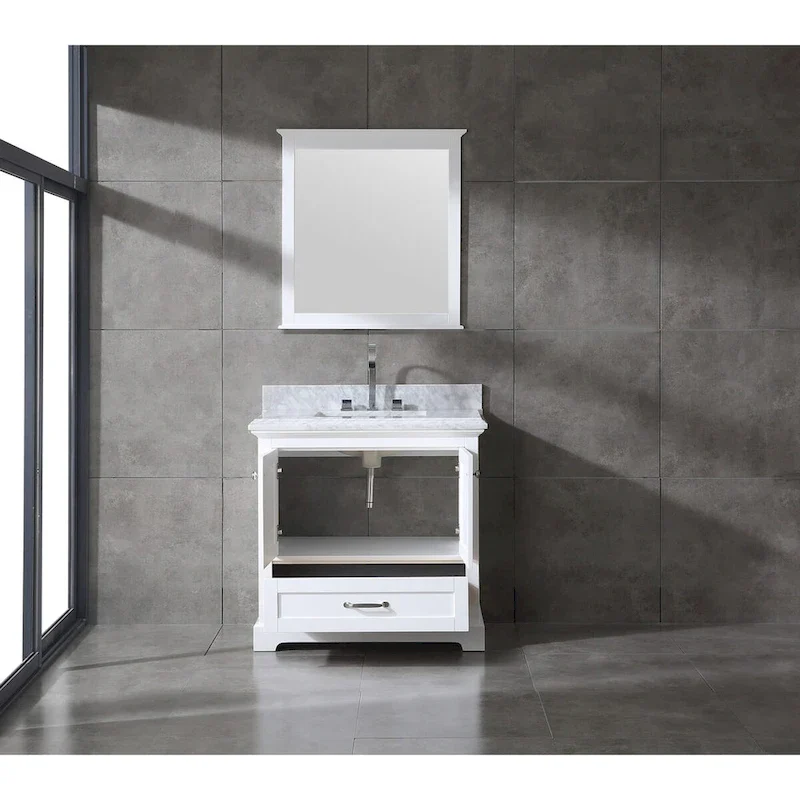 Mareo 36  Solid Wood Bathroom Vanity Set