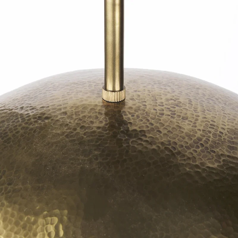 Garnet 13L x 13W Gold Hammered Metal Pendant Light - 14.5L x 14.5W x 3.3H