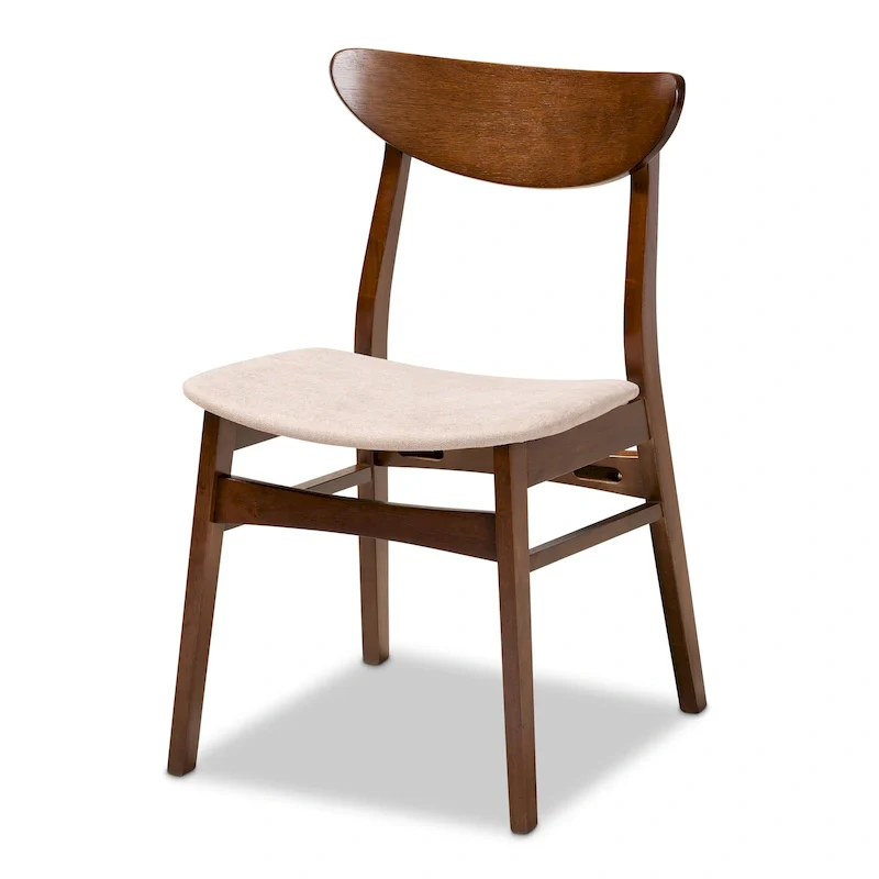 Solid Wood Dining with Half-Round Legs, 4 Chairs & Bench – Natural / Grey, Seats 6