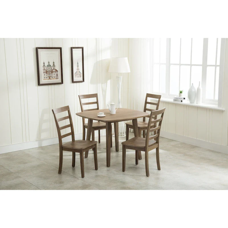 Boulder 5-Piece Dining Set - Barnwood Wire-Brush
