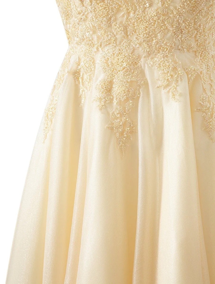 Navy Blue A-line Chiffon Short Homecoming Dress