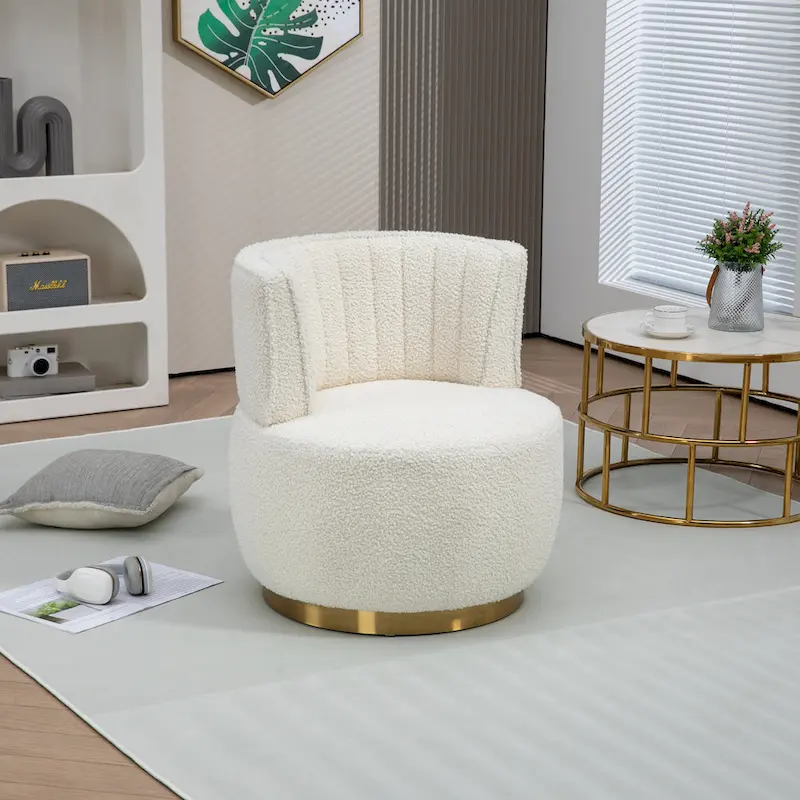 360 Degree Swivel Cuddle Barrel Accent Sofa Chairs