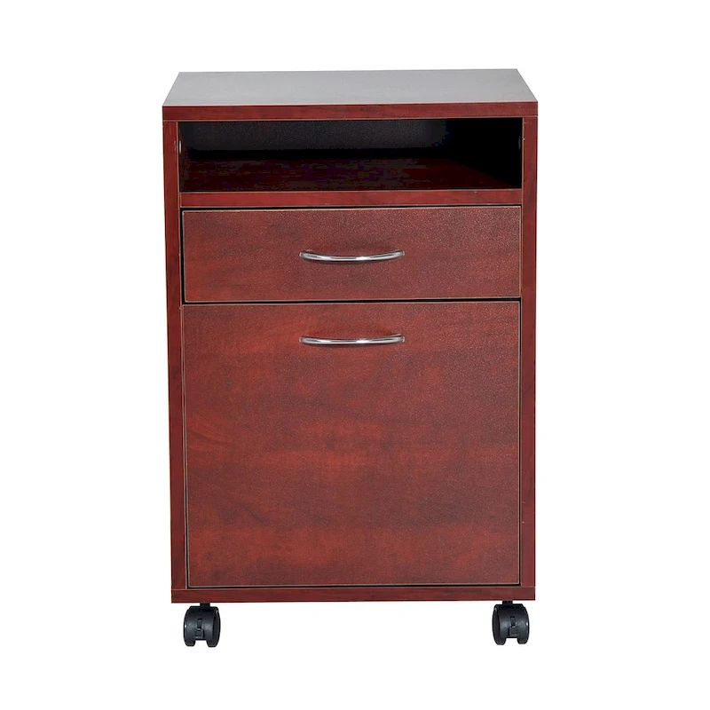 HomCom 24 Mobile Printer Cart with 2 Drawers, Brown - 15.7*13.8*23.6