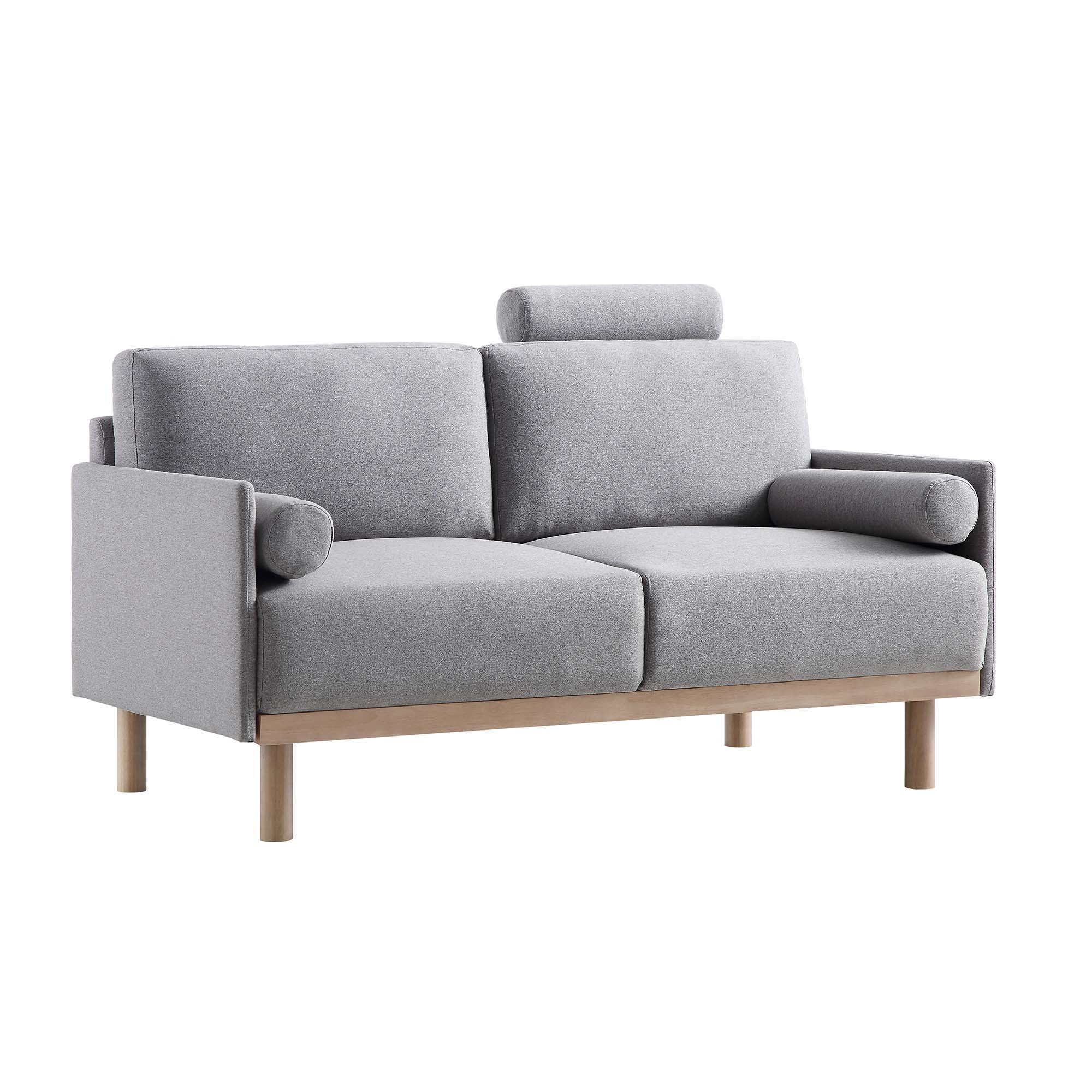 Gray Marl Fabric Sofa, 2-Seater