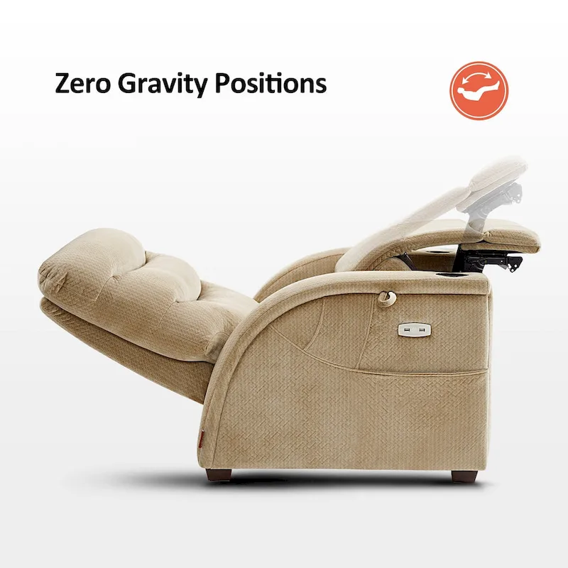 Power Zero Gravity Recliner Chair with Adjustable Headrest