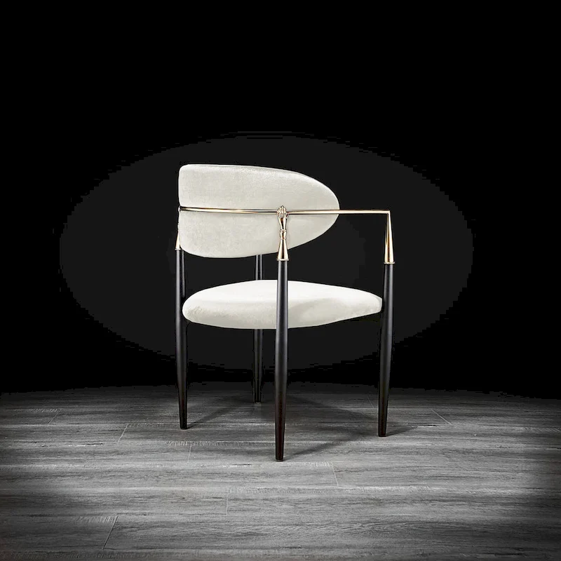 Roubi Gold Stainless Steel Dining Chair