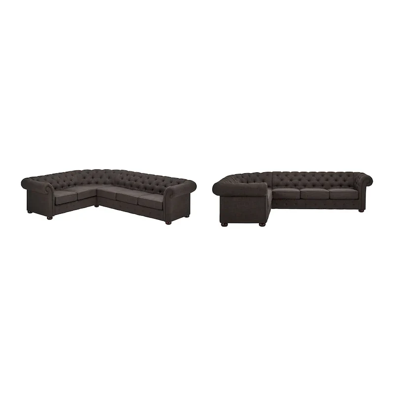 Gdansk 6-Seat L-Shaped Chesterfield Sectional Sofa
