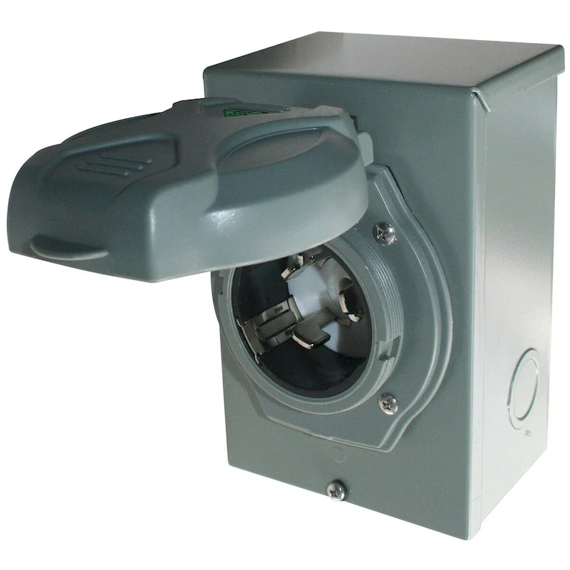 50 Amp Generator Power Inlet Box - 4.25Lx3.25Wx6.25H