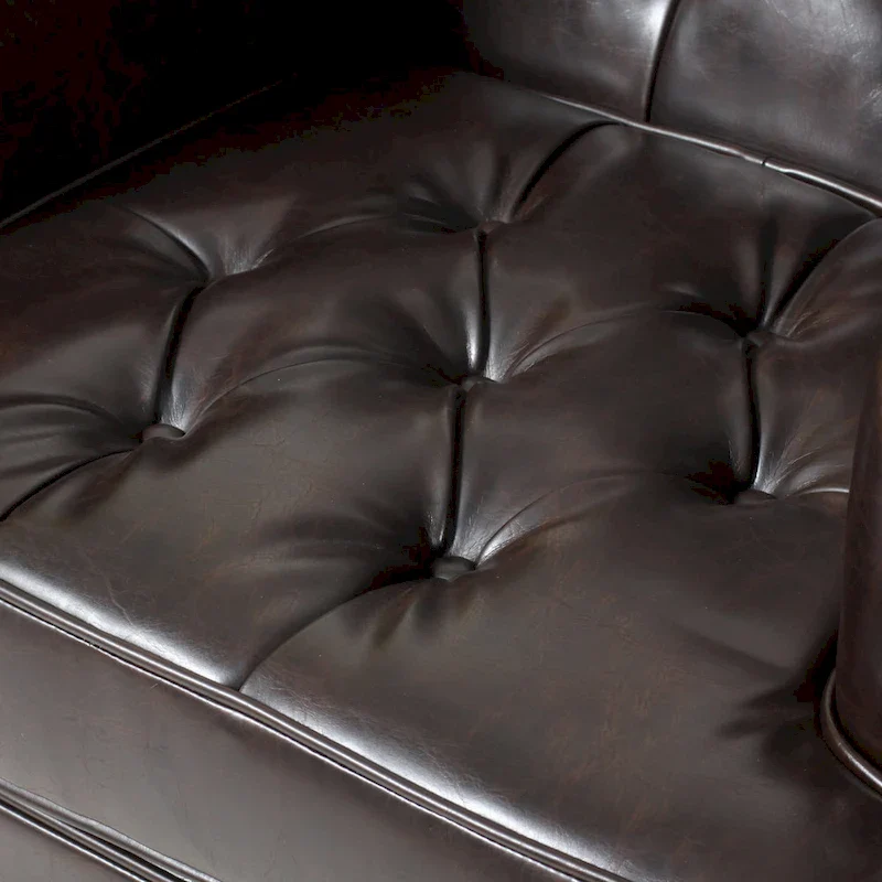 Malone Brown Leather Club Chair by Christopher Knight Home