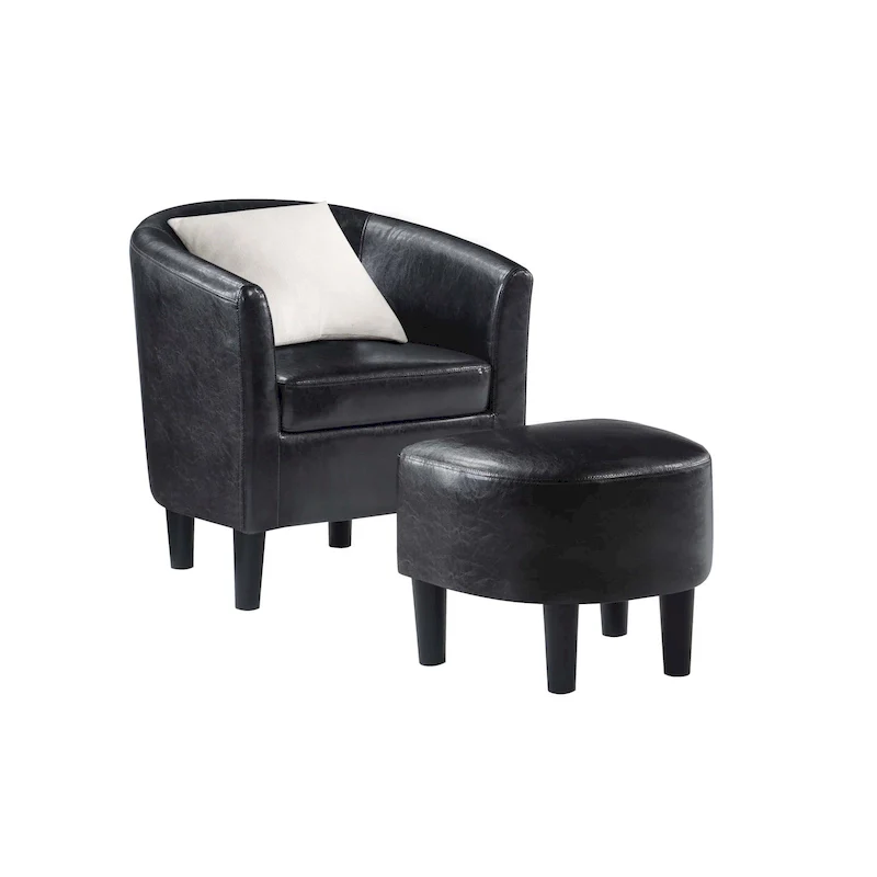 Convenience Concepts Take a Seat Churchill Accent Chair with Ottoman