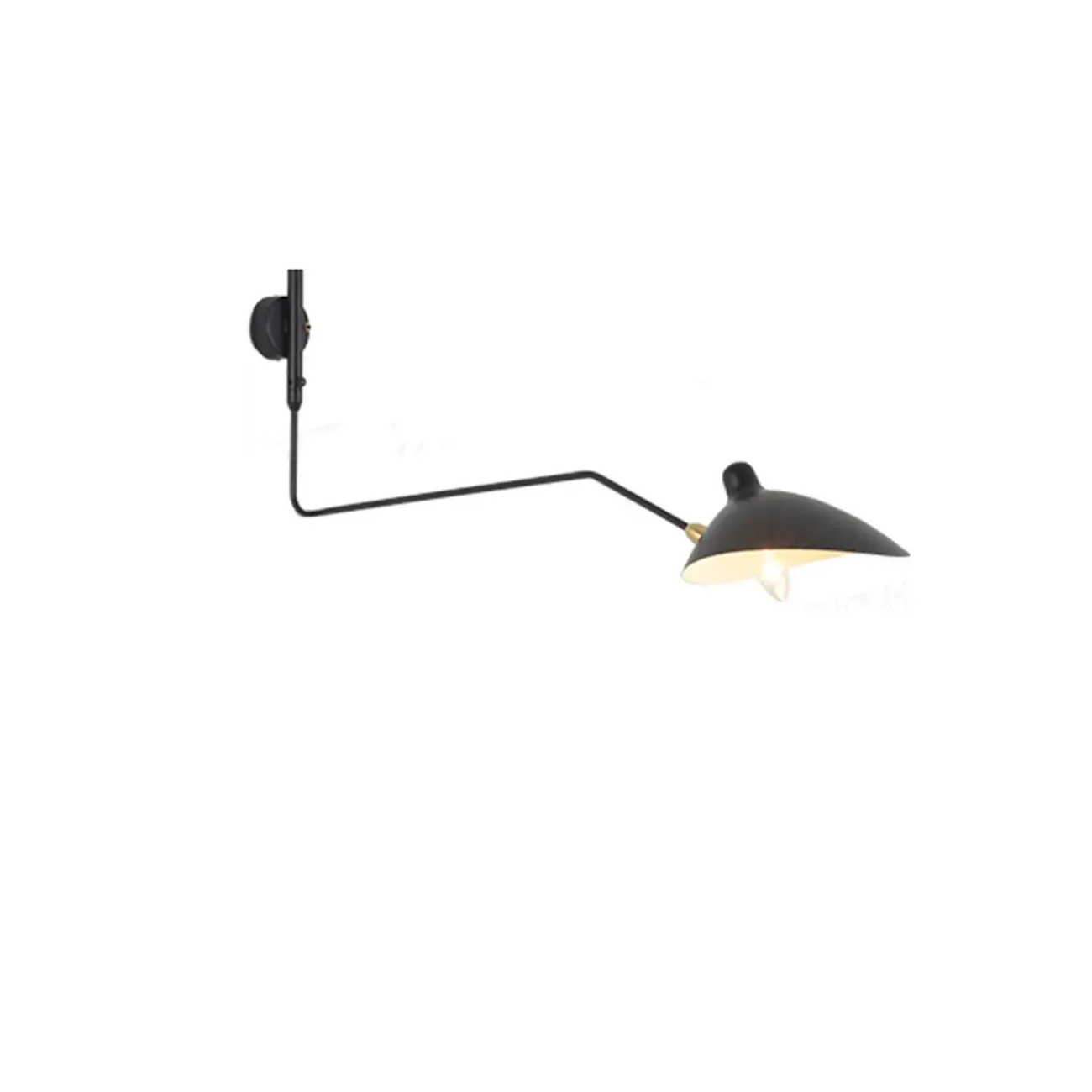 Modern Metal Industrial 2-Light Swing Arm Wall Light