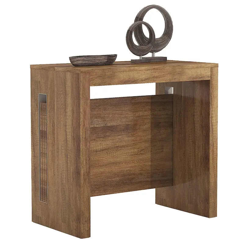 Modern Extendable Console Table Dining Table - 31.5 W x 17.5 D x 30 H ( Ext: 17.5 - 73 W )