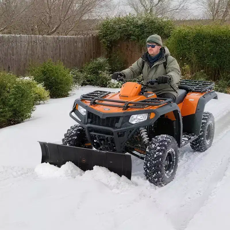 VEVOR Snow Plow Kit, 60in Universal Snow Plow Attachment, Height&Left-Right Adjustable, Quick To Detach, Steel ATV Scrape Blade,3 Mount Options,Black