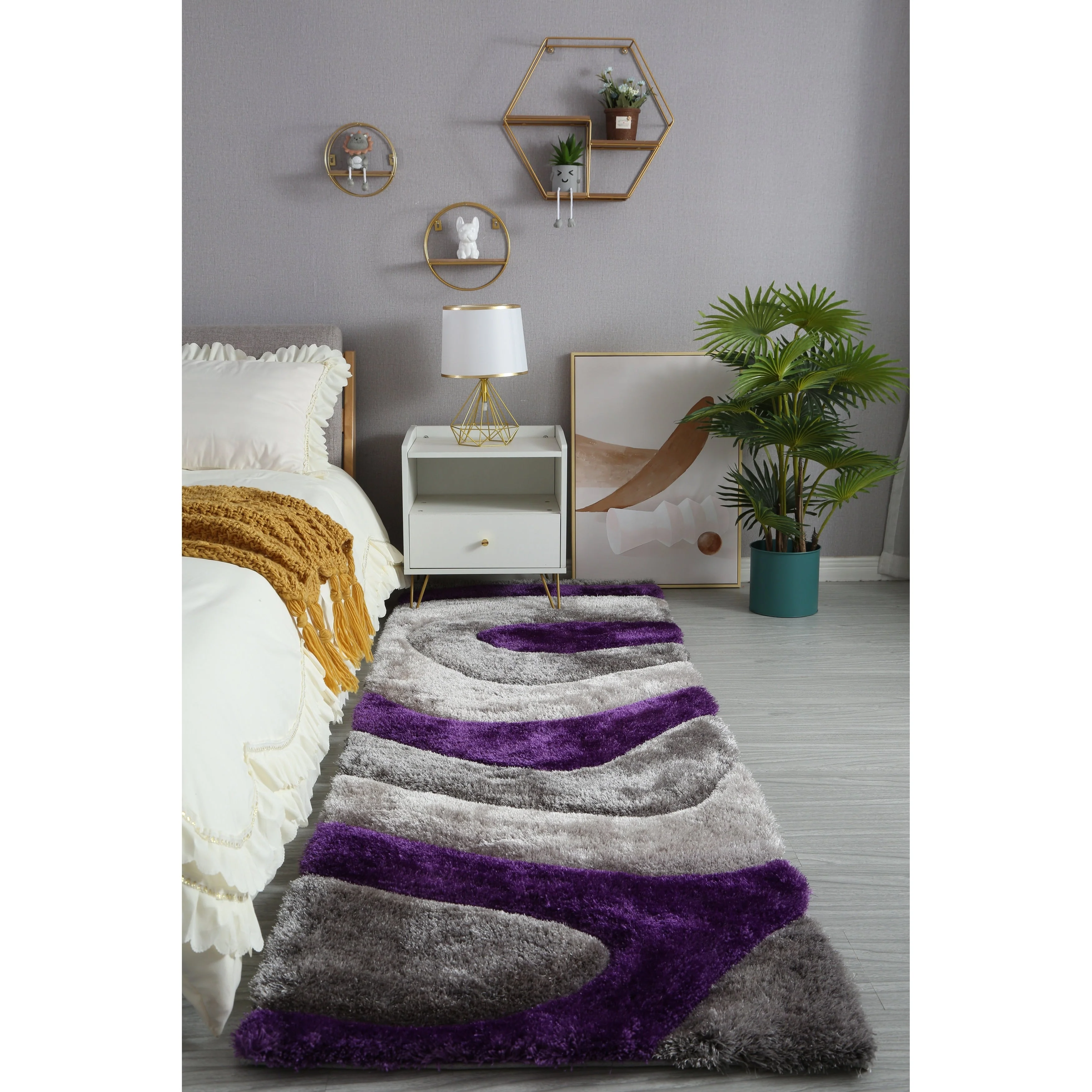 Mateos Shag Abstract Designed Area Rug