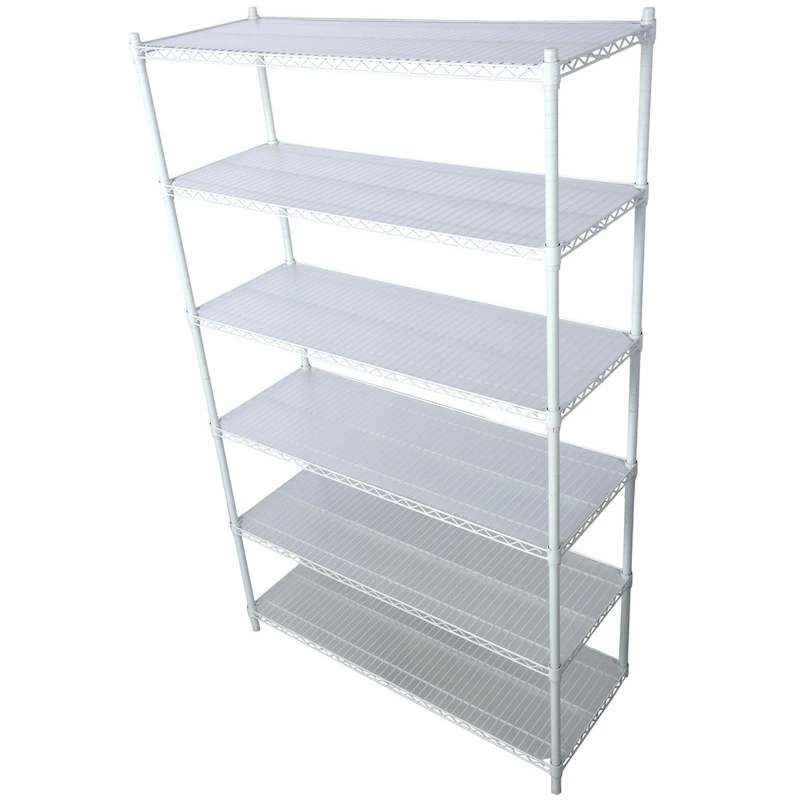 6-Tier Multifunctional Adjustable Shelf with Wheels, 6000LBS Capacity