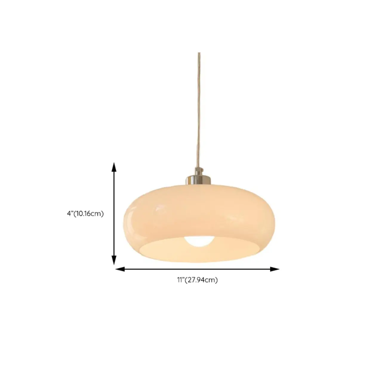 Modern Glass Silver Geometric Kitchen Pendant Light