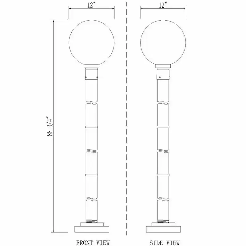 Z-Lite Laurent 1 - Light Post Light in Black