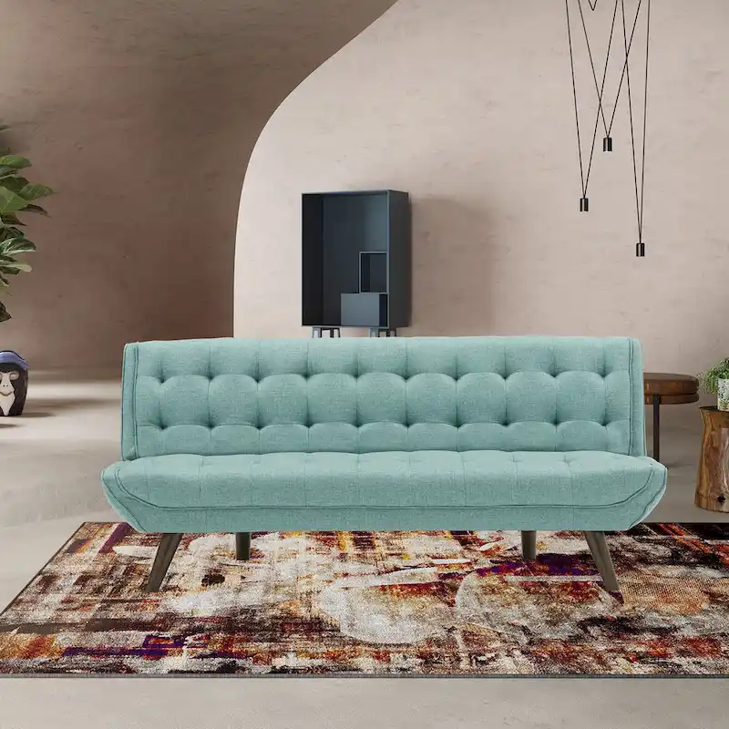 Modern Armless Fabric Adjustable Folding Sofa Bed - 71.06*22.05*32.09 inches