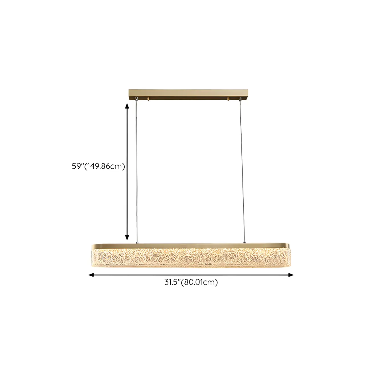 Modern Gold 3-Gear Dimming LED Kitchen Island Pendant Light