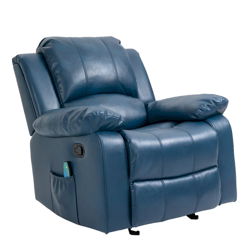 Clihome Faux Leather Recliner Chair with Massage