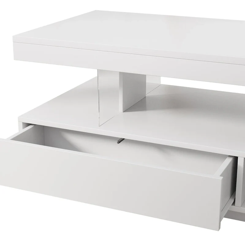 Coffee Table with 2 Drawers and Display Shelves