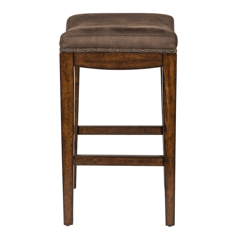 Aspen Skies Russet Brown Upholstered Console Stool (Single Stool Only)