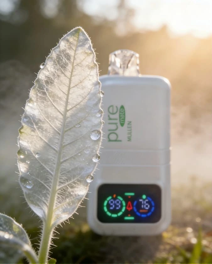 Pure Mullein Rhythm of Life - Zen Botanical Background for Mindful Breathing