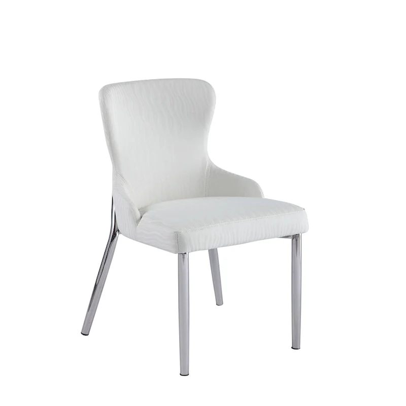 White Wing Back Side Chair (Set of 2)