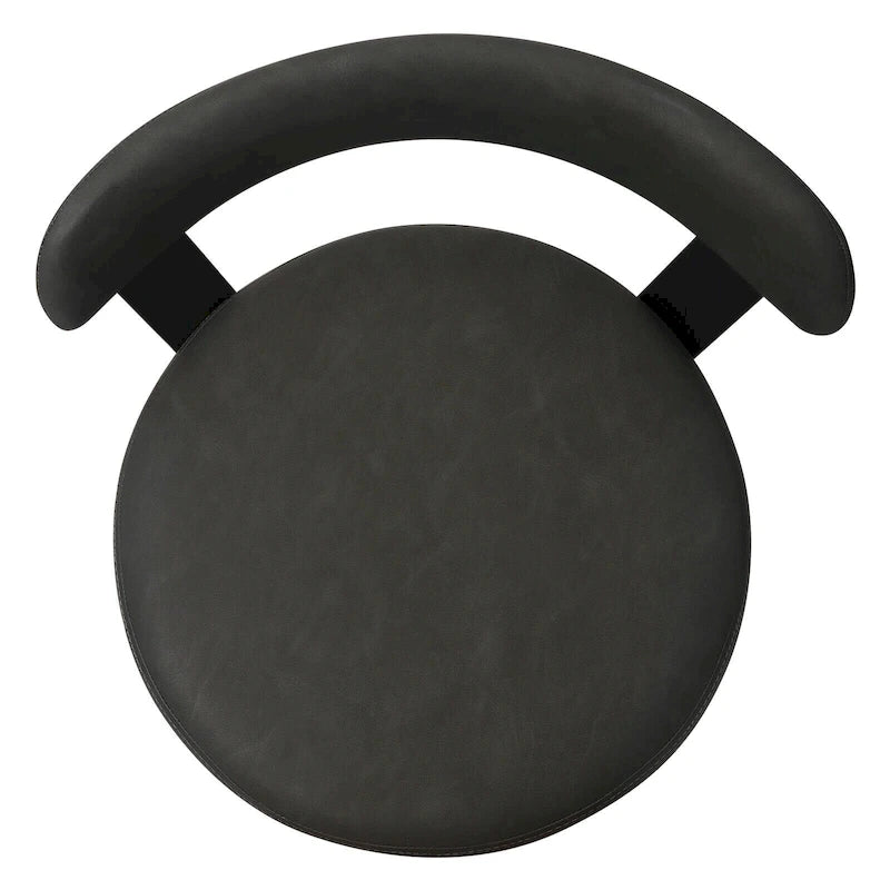 Hausfame Metal Counter Height Industrial Swivel Bar Stools