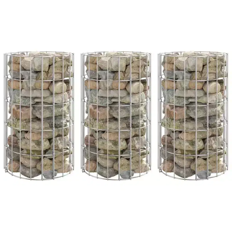 vidaXL Raised Garden Bed Patio Gabion Raised Bed Flower Pot Galvanized Steel