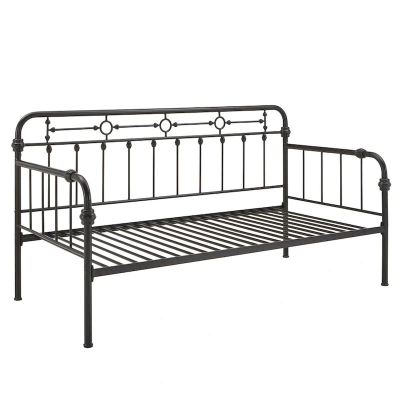 Darren Antique Dark Bronze Metal Daybed with Trundle by iNSPIRE Q Classic