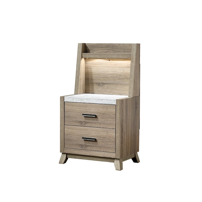 Daemon 3 Piece Light Brown Panel Bedroom Set